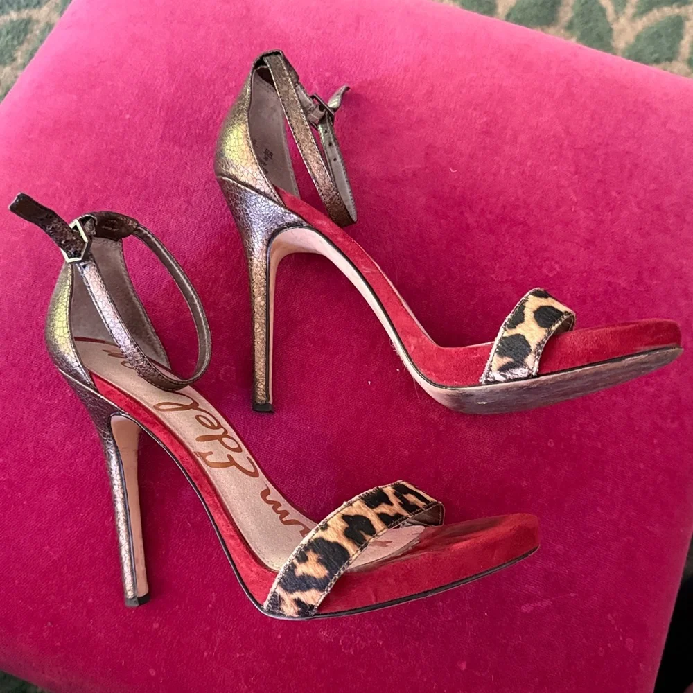 Sam Edelman Leopard Print Heels - Picture 2 of 8